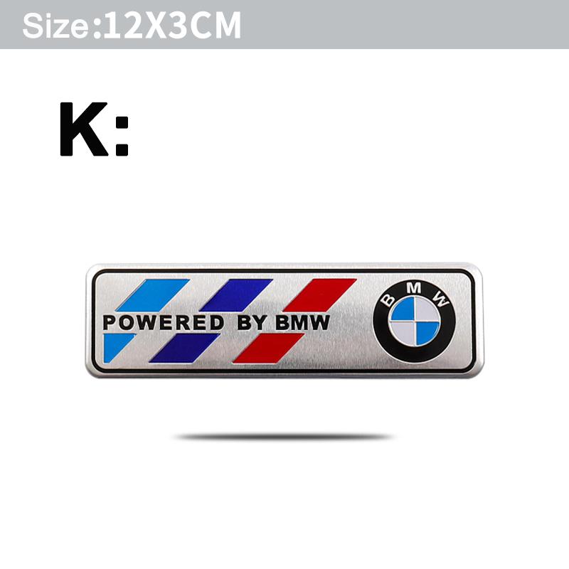 ljqvz9 Car Styling Emblem Aluminum Alloy Car Fender Trunk Badge Stickers For Bmw M E90 E60 F30 F10 E39 E36 F20 G30 G20 E87 E92 E91.