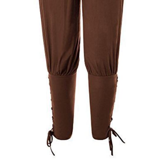 Мужские брюки винтажные пиратские брюки мужские косплей викингов с эластичной резинкой на талии Ренессанс средневековые готические укороченные брюки пиратский костюм брюки мужская одежда