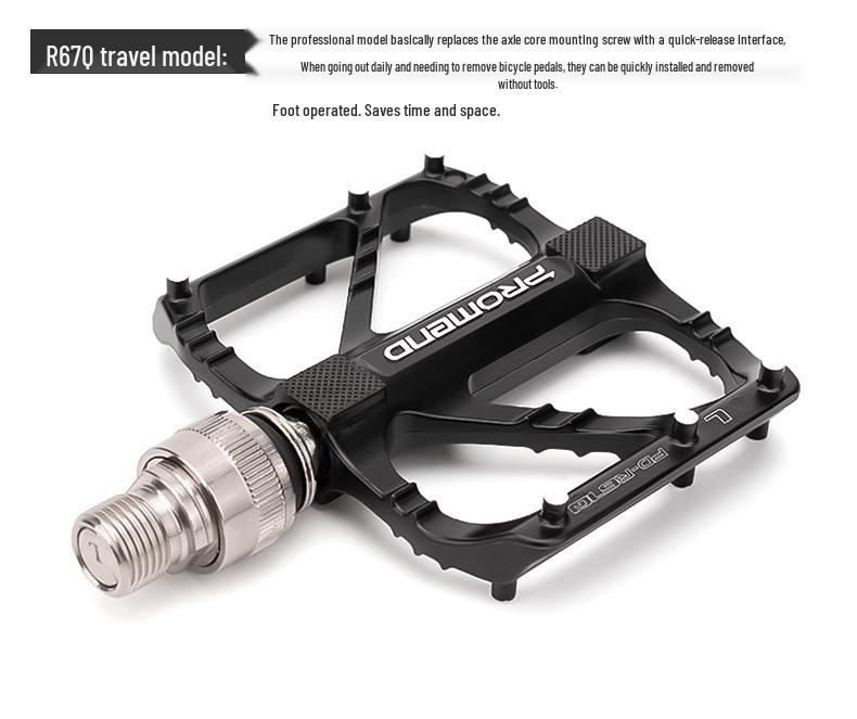 Педали складные быстросъемные из алюминиевого сплава с подшипниками для шоссейных велосипедов