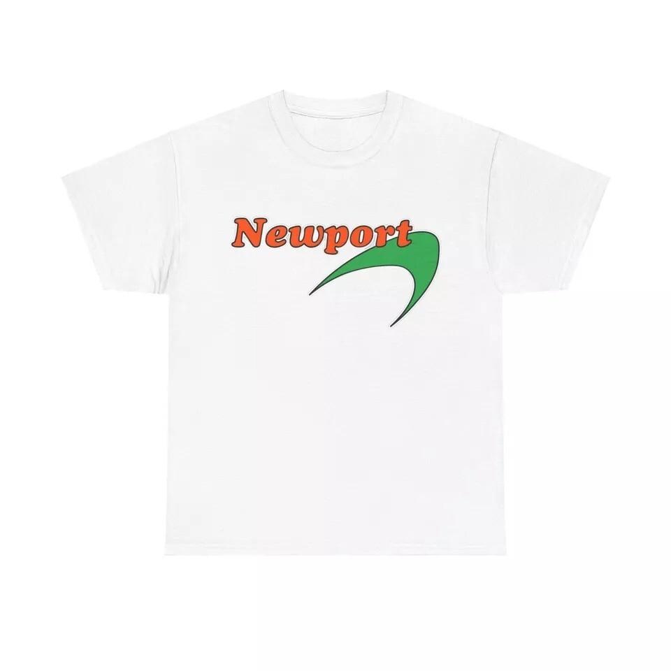 Newport Tshirt Vintage logo Menthol Cigarette 90s retro Unisex Heavy Cotton Tee