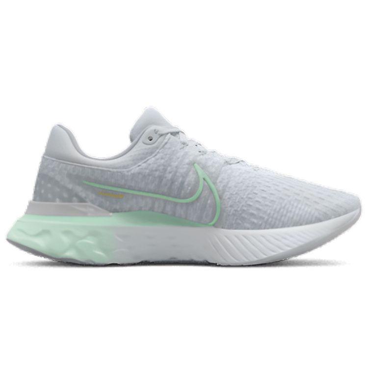 Nike React Infinity Run Flyknit 3 Pure Platinum Mint Foam Женские кроссовки Серо-белые едва-зеленые DD3024-007