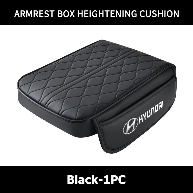 For Hyundai Leather Car Armrest Mat Center Console Arm Rest Protection Cushion Cover GDi N Line i10 Azera Genesis G70 G80 G90 MM8