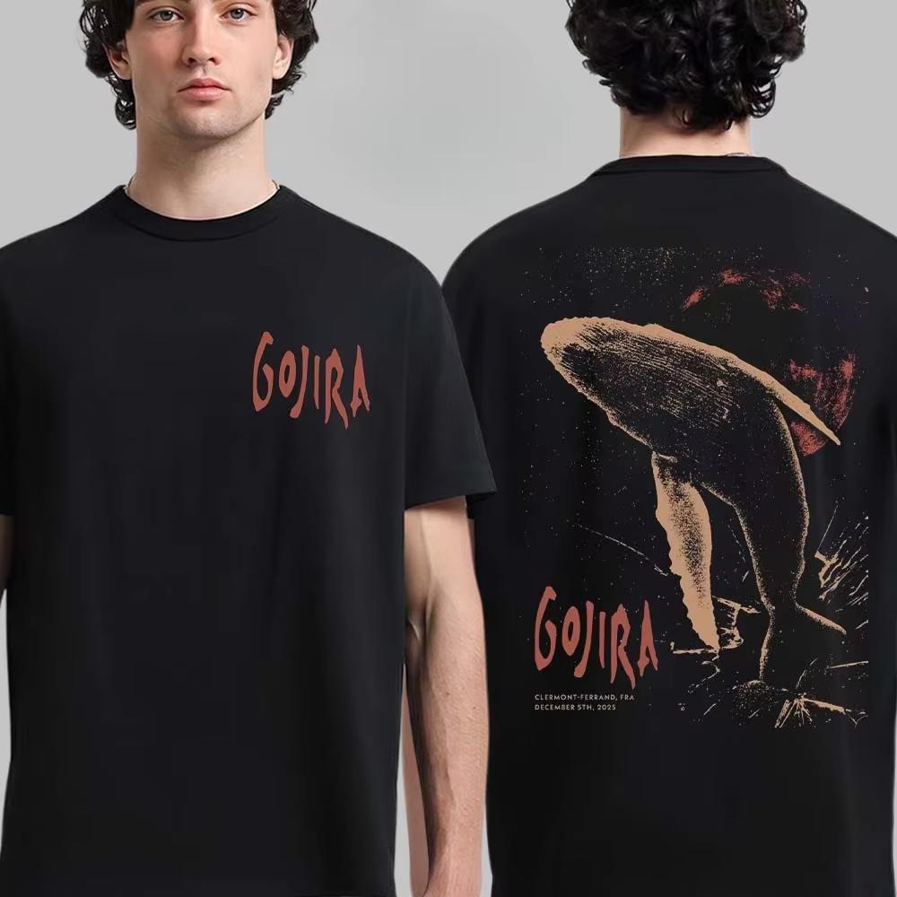 Unisex Gojira Band Print Oversized Crew Neck Cotton Casual Neutral Street Fashion Short Sleeve Unisex And Unisex TShirt
