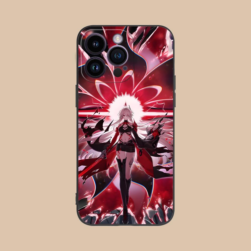 HSR Acheron Матовый ТПУ Чехол для Мобильного Телефона для iPhone 17 16 15 14 13 12 11 X XR XS 8 7 Air Pro Max Plus Mini Цветной Чехол