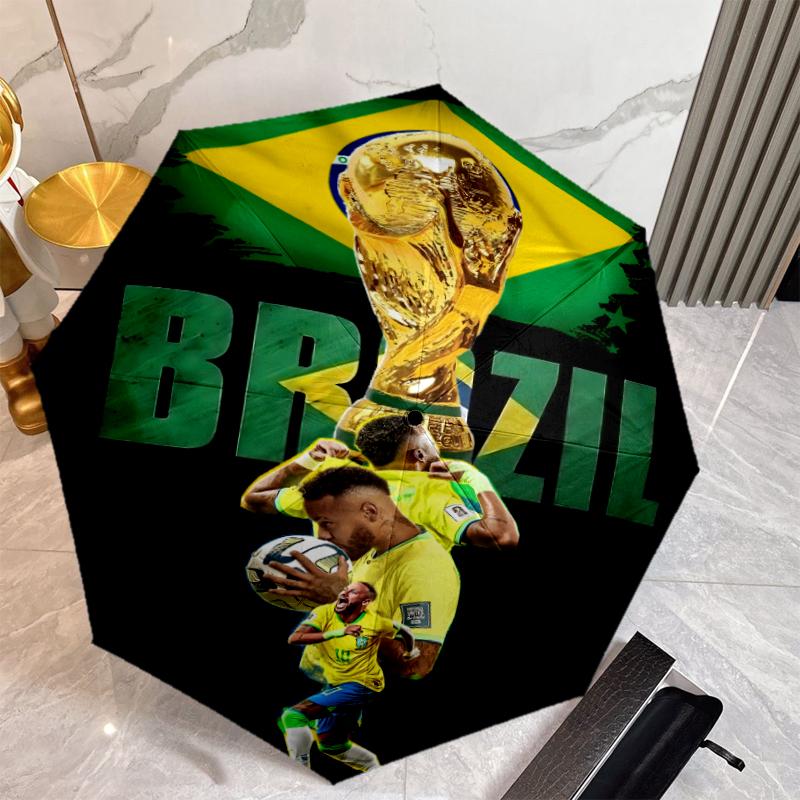Зонт N-Neymar с Автоматическим Открытием/Закрытием и Усиленной Конструкцией на 8 Спиц, Компактный Дорожный Зонт, Подходящий для Улицы