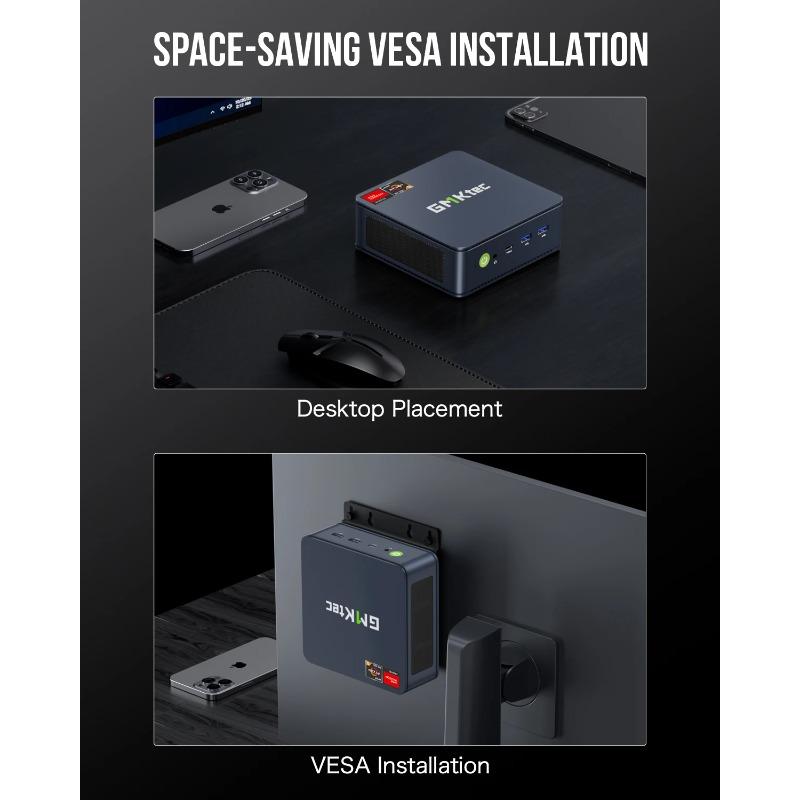 Мини-ПК GMKtec M6 AMD R5 6600H Компьютер 6 ядер 12 потоков 16 ГБ DDR5 512 ГБ PCIe 3.0 SSD WiFi 6 BT5.2 Мини-ПК Настольный компьютер