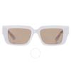 Gucci Brown Rectangular Unisex Sunglasses Gg1529s 004 54