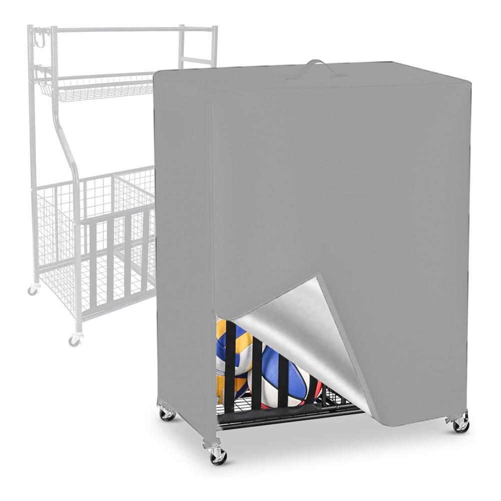 1 шт. Чехол для стойки для баскетбольных мячей 97*46*115см Ткань Оксфорд 420D Чехол-органайзер для спортивного инвентаря для гаража для хранения мячей Чехлы Запчасти