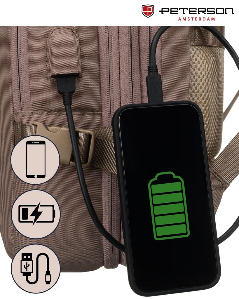 PTN 24421-5081 Beige Travel Backpack