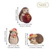 Valery Madelyn Autumn Ornaments, Seasonal Decor, Cute Hedgehog Set of 3 Figurines, Objects, Interior Decor, Outdoor Decor, Statues, Autumn Garden,
