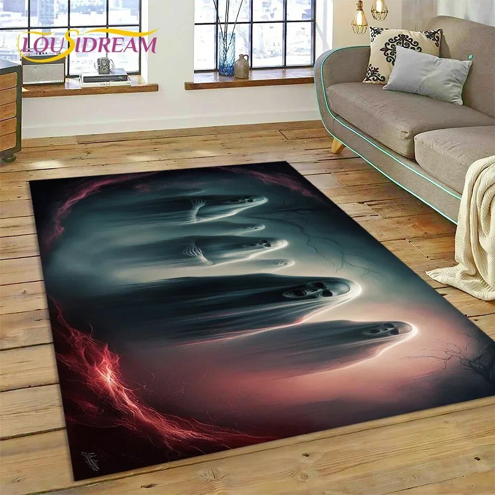 Готический ковер в стиле хоррор с изображением черепа, призрака, духа, 27 см, для спальни, гостиной, дома, украшения дивана, детского декора, напольного коврика.