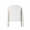 Champion All-Weather Series Solid Color Round Neck Comfortable Breathable Versatile Short Sports Sweatshirt Women Sweatshirt 162510706-1