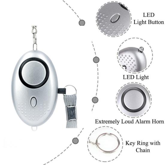 Мини-сигнализация самозащиты 130 дБ громкая портативная самозвуковая SOS аварийная сигнализация