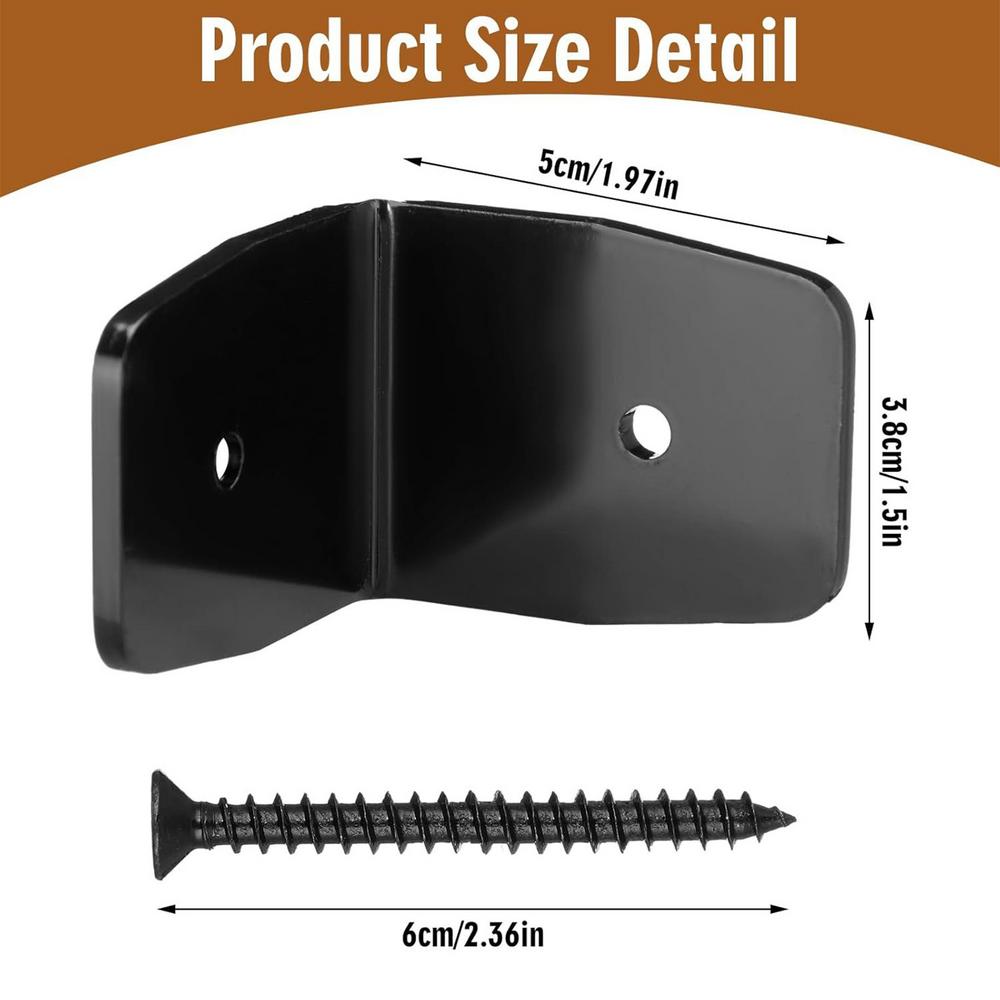Стропильные крепления Стальные балочные крепления Зажимы Крепеж 12 Штук Деревянные балочные подвесы Черные кровельные соединители Крепеж Для перголы Сарая