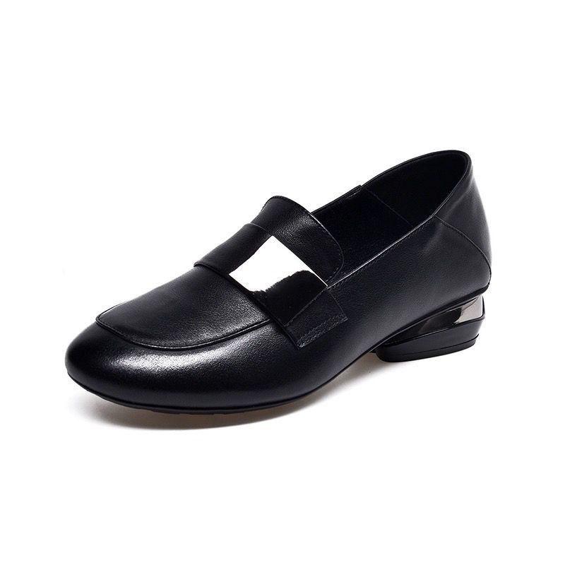 Женские туфли на каблуке в стиле Business Casual, туфли-лоферы с массивным каблуком, нескользящие, мягкие, на низком блочном каблуке, женские туфли с круглым носком для офиса, работы, ходьбы