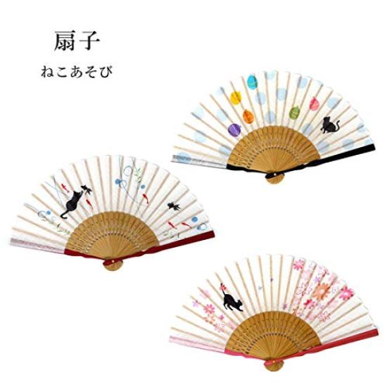 Кимоно Cat Play Fan Cat и веер [Стильная Ироха], покрытый тканью (2643 Цветы)