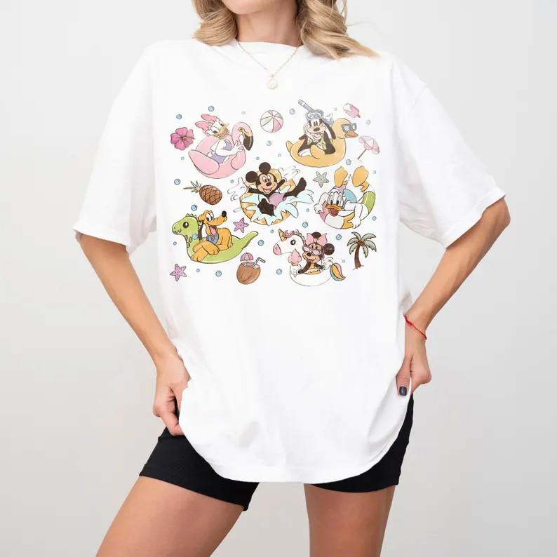 Mickey And Friends Summer Vibes Farml Tshirt Unisex