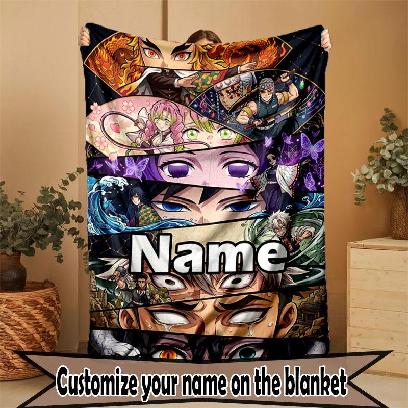 Custom Name Personalized Detective Conan Print Blanket, Home Decor, Bedroom, Sofa, Camping, Couch, Gifts for Birthday Christmas