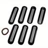 1set Black Front Grill Mesh Grille Inserts Kit for Jeep Wrangler & Wrangler Unlimited 2007-2015
