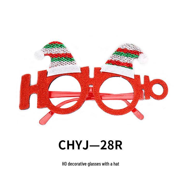 Креативные рождественские очки - Санта, Снеговик, Рога для взрослых и детей
