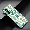Чехол для телефона с рисунком растения кактуса для Samsung Galaxy S22 Pro S21 S20 FE Ultra S10 Lite S10 S10E S9 S8 Plus, мягкий черный чехол из ТПУ