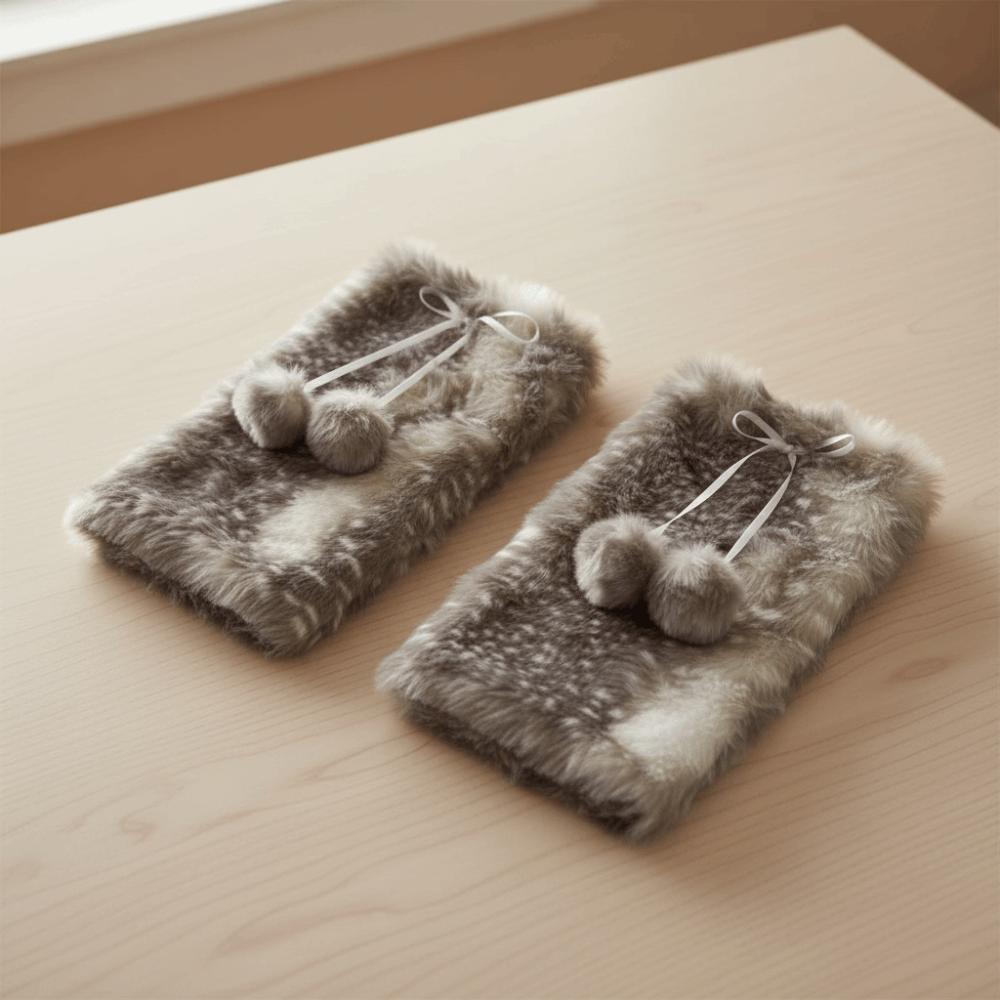 Y2k Furry Leg Warmers Fawn Dot Plush Leg Coverings Fashion Winter Leg Warmers Accessories
