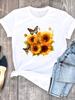 (Азиатский размер) Одежда сладкая бабочка тренд 90-х повседневная футболка с круглым вырезом женская футболка с коротким рукавом модная женская футболка с принтом женская графическая