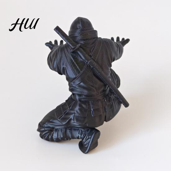 Ninja Desktop Decoration Pen Holder Kneeling Pencil Cool 3D Office Desk Printed Stand Gift for Teens Boys Adults Accessory
