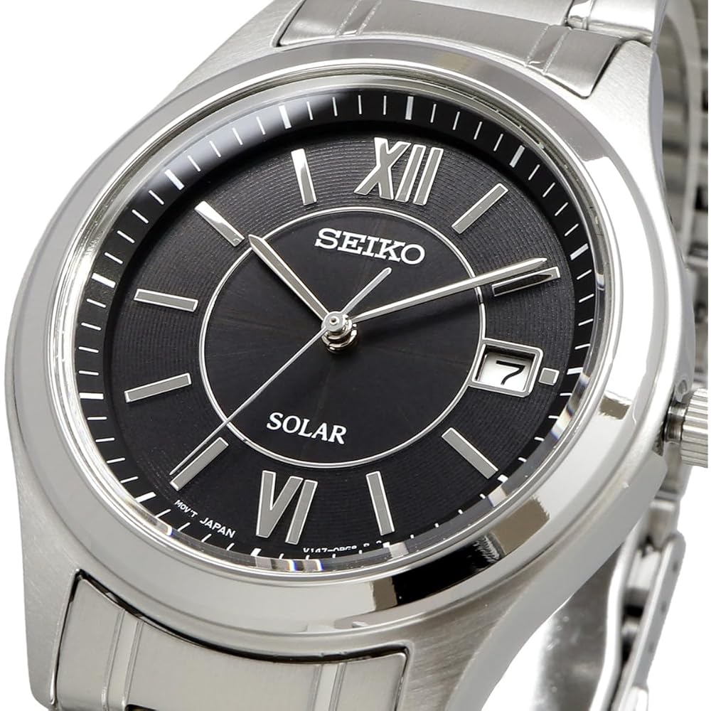 Seiko Solar Quartz Wristwatch SBPN061 Silver Men's 40mm