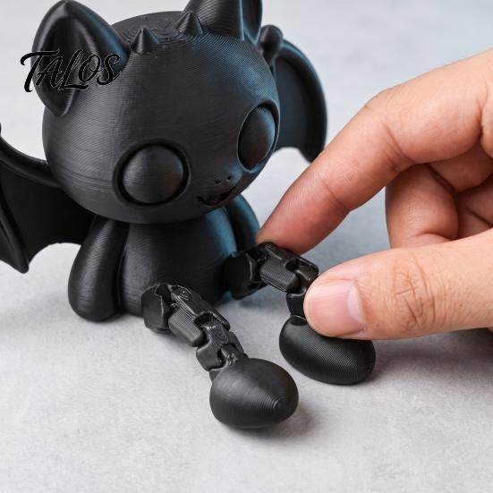 Пластиковая фигурка из PLA, 3D-печать, шарнирная фигурка летучей мыши, гибкое мультяшное украшение с подвижными суставами животных, sitter для рабочего стола, дома, офиса