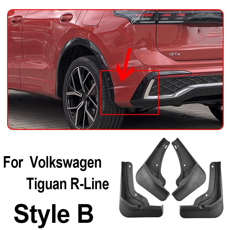 Anti-splash Car Mudguard For Volkswagen VW Tiguan R Line MK3 2024 2025 2026 Wheel Mud Guards Fender Mudflaps Tools Accessories