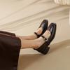 Fashion 2025 New Spring Split Leather Women Shoes Square Toe Mary Jane Shoes for Women Shoes Women Pumps Heels for Women Buckle Strap