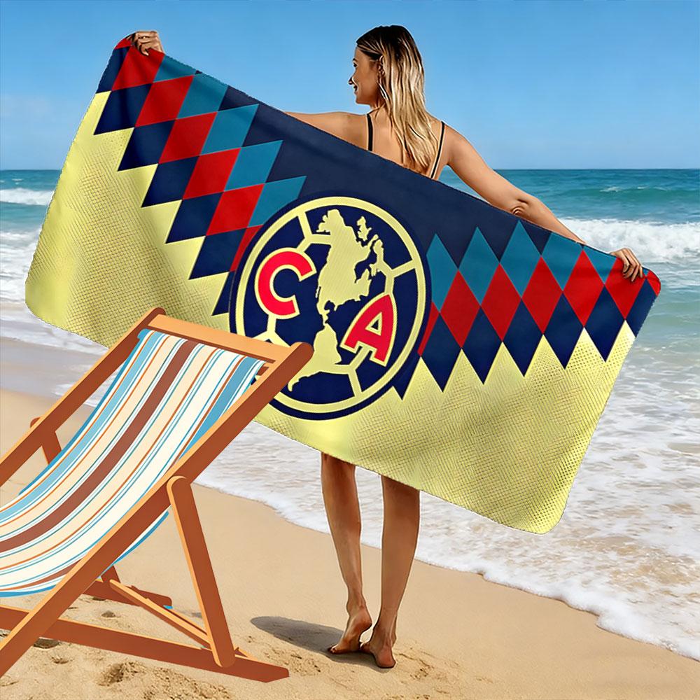 Vibrant geometric world emblem Print beach towel, quick drying, suitable for travel, outdoor sports, jogging, the beach and swimming, gift