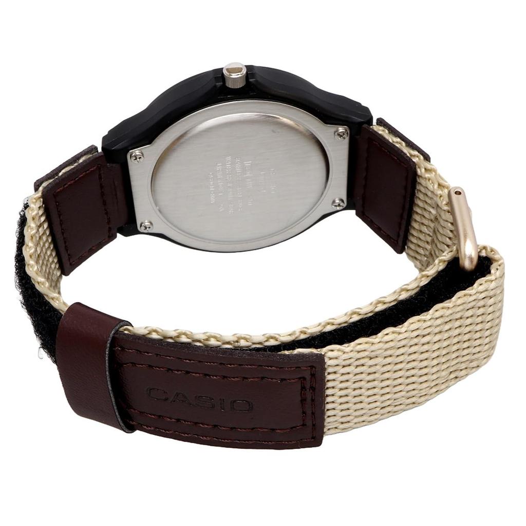 Casio CASIO Standard Analog Quartz Watch MW-240B-5BV No Cosmetic Box Men's Beige Velcro Fastening Band Overseas Model [Item]