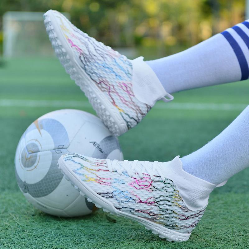 Модные мужские футбольные бутсы TF нескользящие бутсы для игры на траве кроссовки высококачественные удобные кроссовки высокие футбольные бутсы 35-46