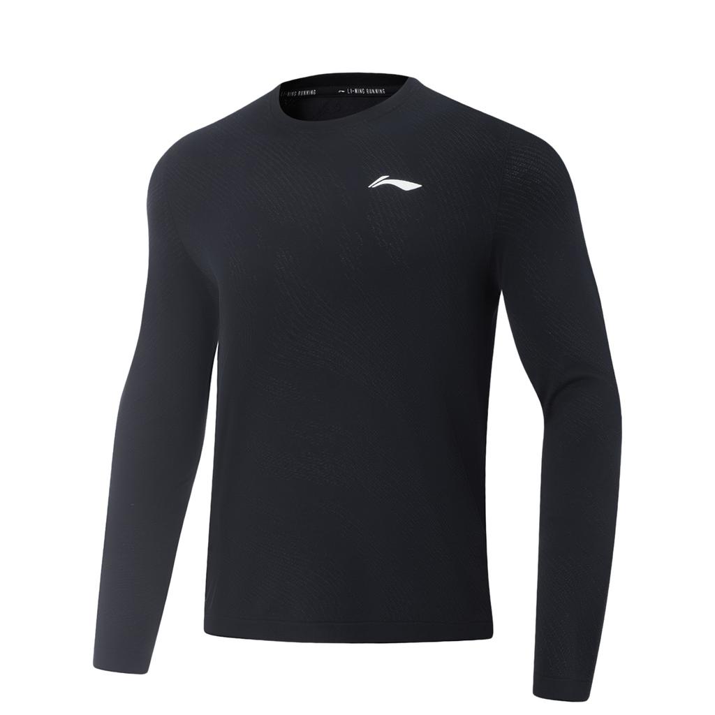 Li Ning Running Series Crew Neck Logo Stitching T-Shirt Men Tops ATLV285-1