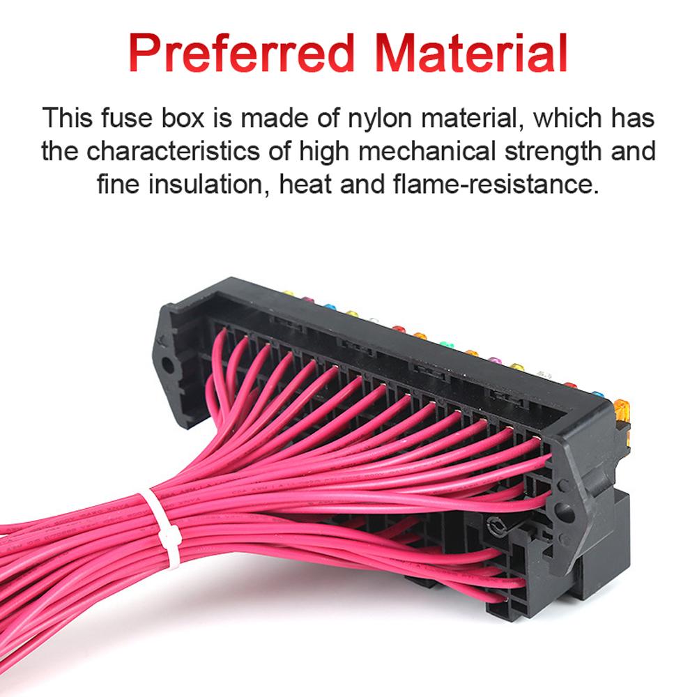 72V Car Fuse Box 15-way Wire Fuse Block Box Multi-circuit Control Box Car Wire Fuse Holder with