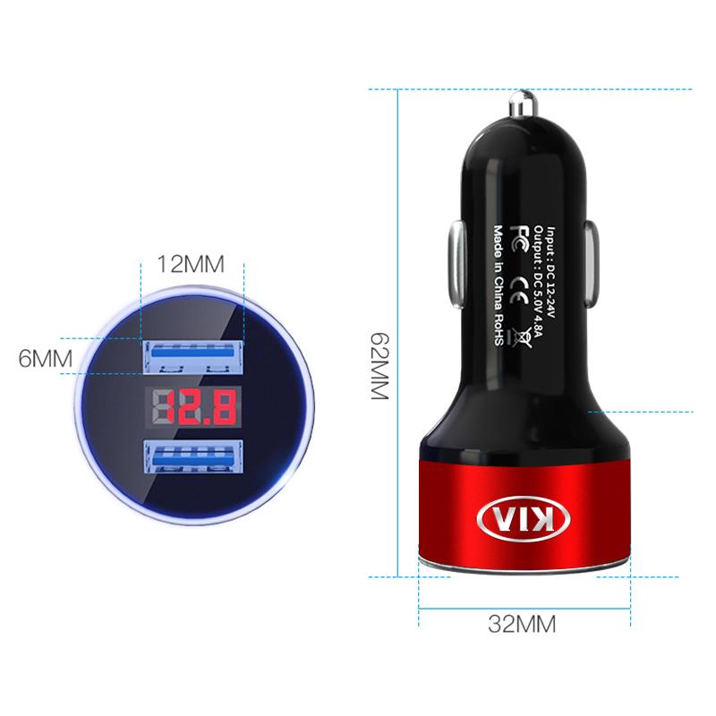 200W Car Charger Dual USB Ports Super Fast Charging Car Accessories For Kia Cerato