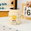 Cute Ceramic Cup with Lid Mug Girl Large Capacity Water Cup Gift Set Cup Souvenir Gift Children