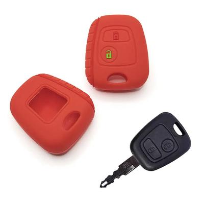 Для Peugeot 107 206 307 207 408 защитный чехол для ключа с 2 кнопками из силиконовой резины для автомобильного пульта дистанционного управления, новый