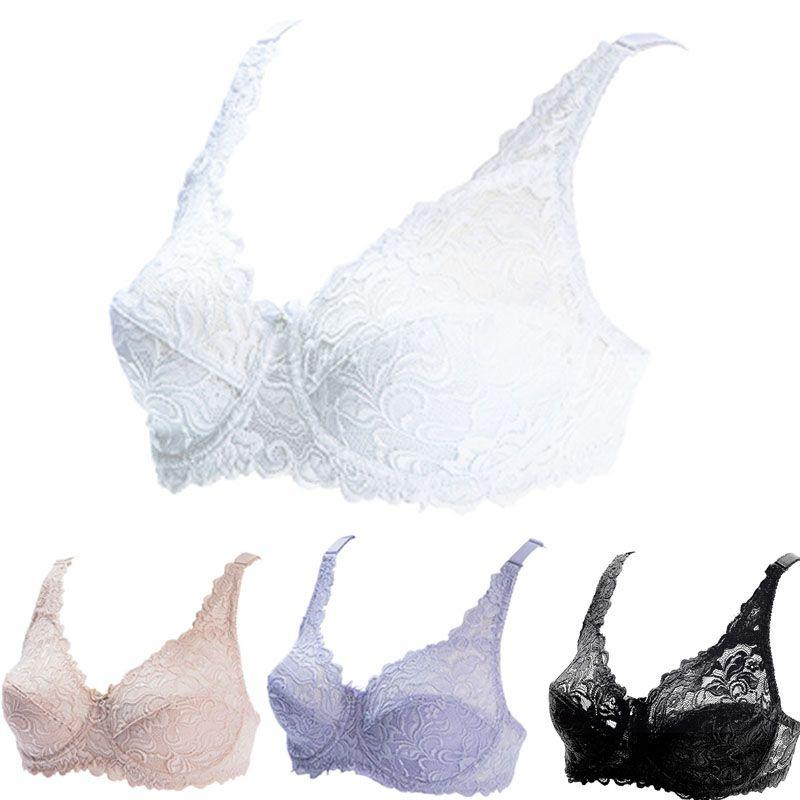 Elegant And Sexy Lace Women Bra Plus Size 75-100 D E Ultrathin Brassiere 95e 100e Underwear