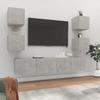 VidaXL TV Unit Set 6 Pcs Concrete Grey Engineered Wood 3114257