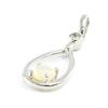[G0791] - Artisan Silver Pendant 'Goddess Opal' Silver White (rhodium-plated) - 14x6 Mm