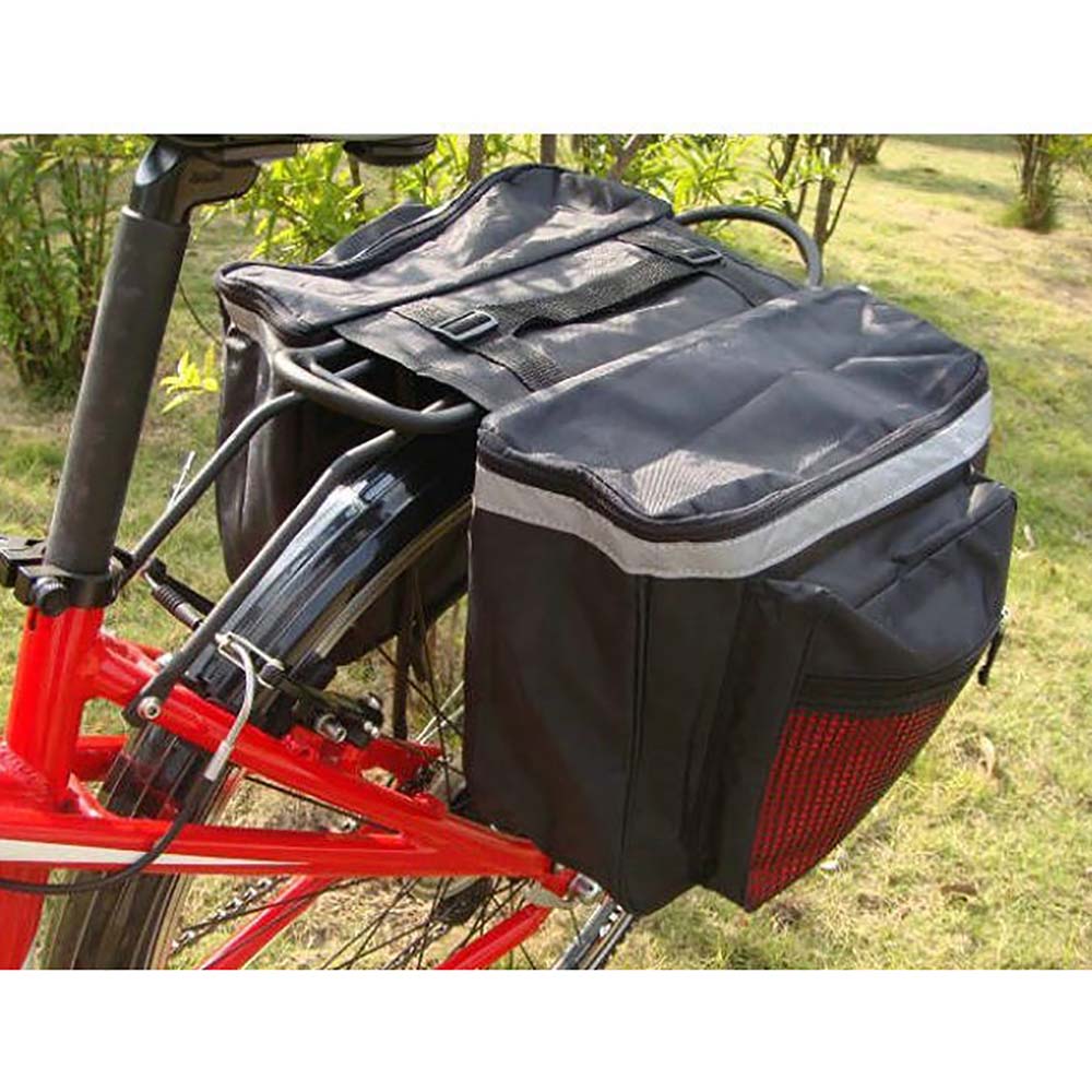 Waterproof Double Panniers Bag Bike Bicycle Cycling Rear Seat Saddle Package Red