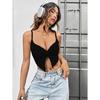 Новый летний повседневный темпераментный облегающий сексуальный жилет футболка без рукавов подтяжки универсальный топ без бретелек для женщин
