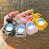 Cute Cartoon Bear Schoolbag Night Light Atmosphere Key Chain Bag Pendant Gift Car Keyrings