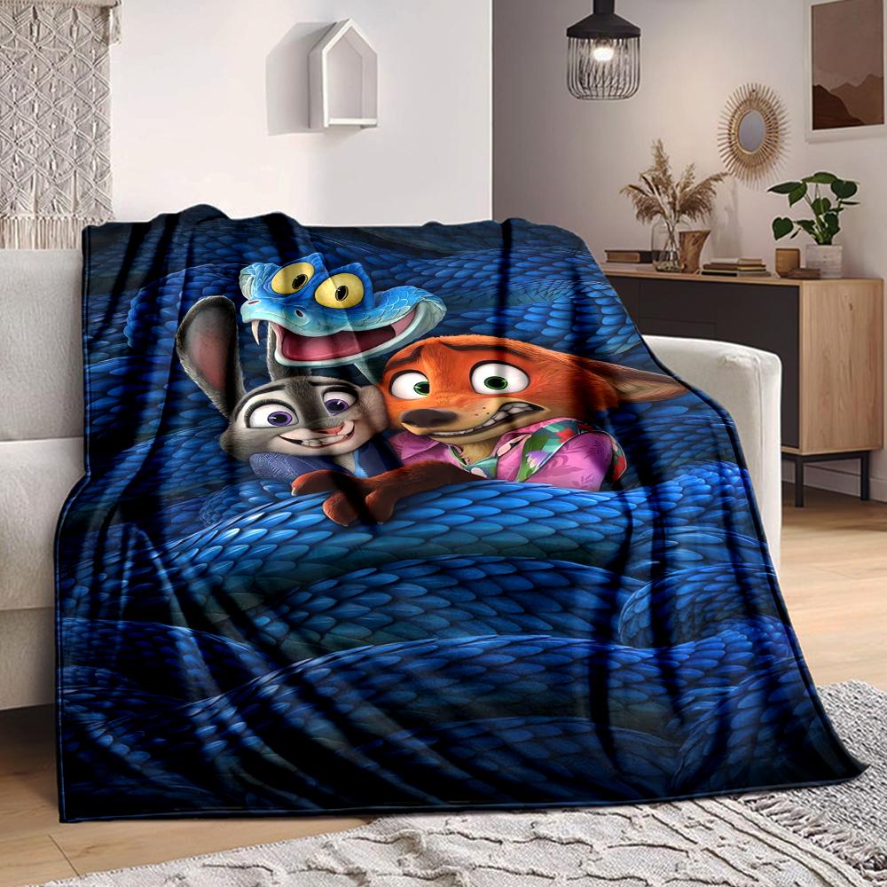 1Pc Zootopia Teamwork Triumphs Blanket Soft And Comfortable Casual Warm Camping Travel Christmas Halloween Xmas Gift M924512