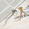 Роскошные ушные манжеты с кисточками для непирсинговых ушей из титановой стали, модные украшения с премиальной элегантностью