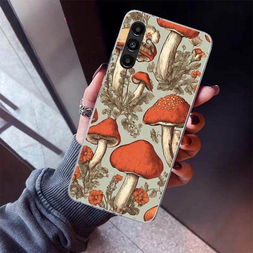 Colorful Mushroom Phone Case For Samsung Galaxy A17 A16 A15 A14 A13 A57 A56 A55 A54 A53 A37 A36 A35 A34 A33 A26 A25 A24 A23 Gala
