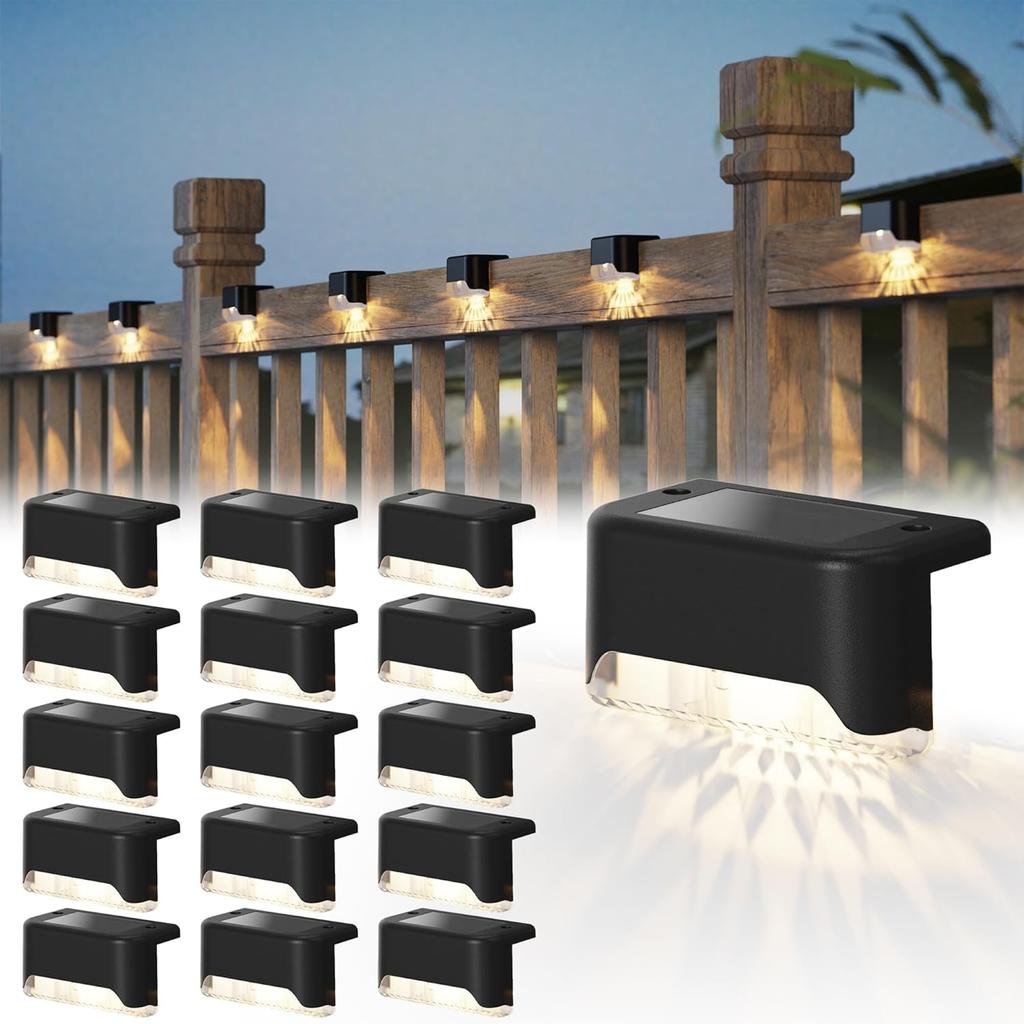 Outdoor waterproof LED solar deck light, suitable for steps, fences, courtyards, terraces,alleys,passages,backyards, and gardens